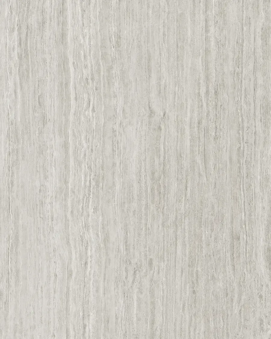 Placa porcelánica Arklam Travertino Grey 6 mm, efecto efecto piedra